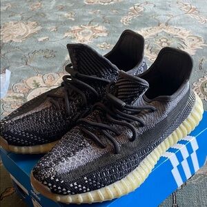 Adidas Black and Tan Yeezy Boost Sneakers